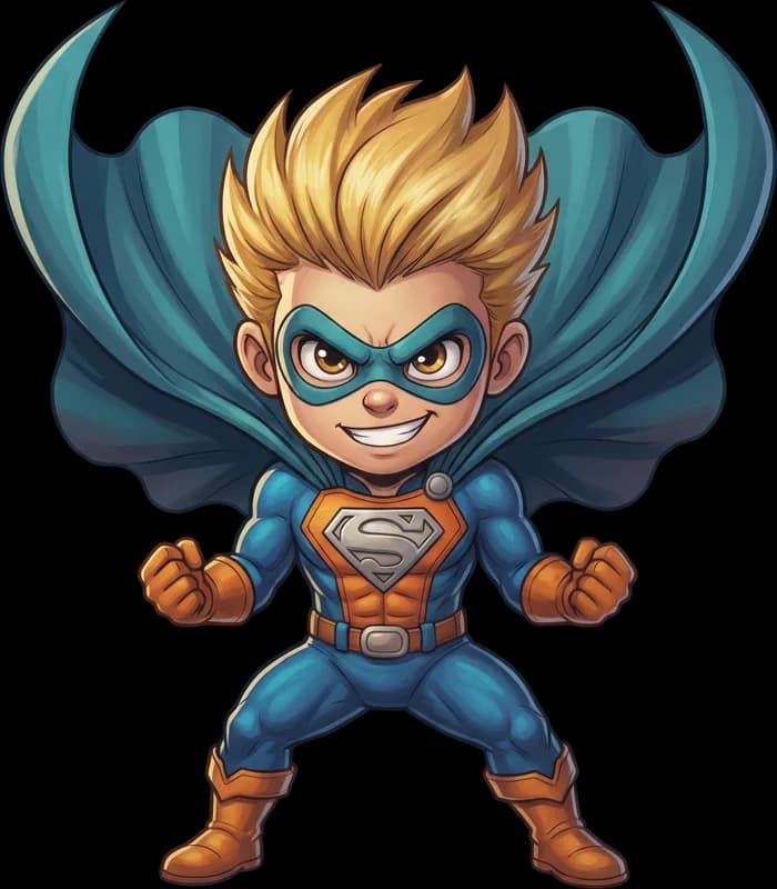 Sidekick mascot in a power pose