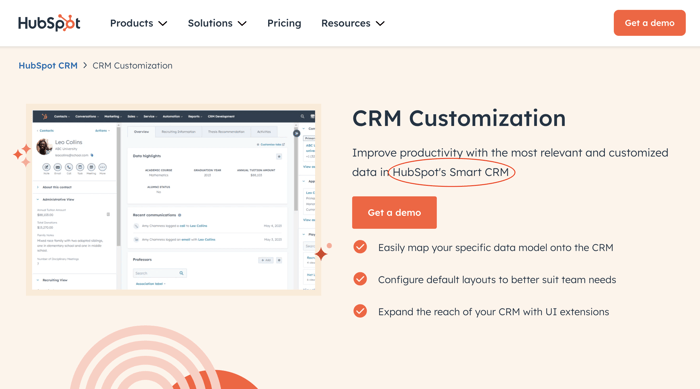 hubspot smart crn